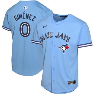 Men's Toronto Blue Jays #0 Andres Gimenez Powder Blue Alternate Game Player Jersey
