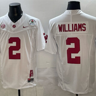Men's Alabama Crimson Tide #2 Ryan Williams White F.U.S.E. With Patch Stitched Football Jersey