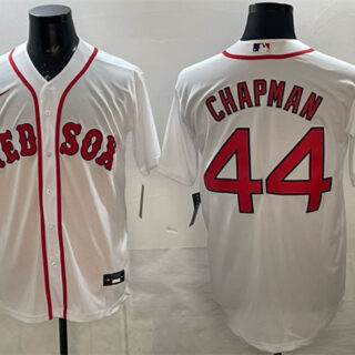 Men's Boston Red Sox #44 Aroldis Chapman White Cool Base Stitched Baseball Jersey
