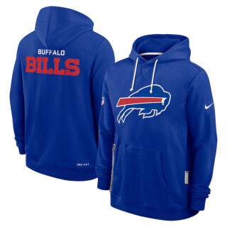 Men's Buffalo Bills Royal Sideline Standard Issue Initial Home Dri-FIT Pullover Hoodie