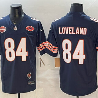 Men's Chicago Bears #84 Colston Loveland Navy F.U.S.E. 2025 NFC North Champions & VMH Patch Vapor Untouchable Limited Stitched Football Jersey