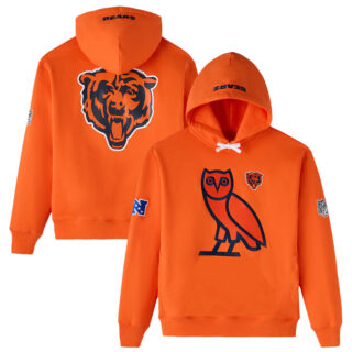 Men's Chicago Bears Orange OVO Icon Team Pullover Hoodie