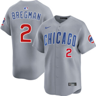 Men's Chicago Cubs #2 Alex Bregman Grey 2026 Limited Stitched Baseball Jersey