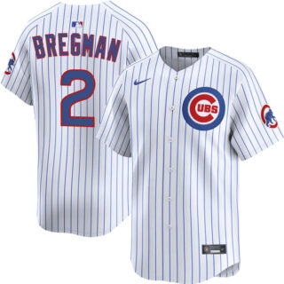 Men's Chicago Cubs #2 Alex Bregman White 2026 Home Limited Stitched Baseball Jersey