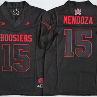 Men's Indiana Hoosiers #15 Fernando Mendoza Black F.U.S.E. Stitched Basketball Jersey