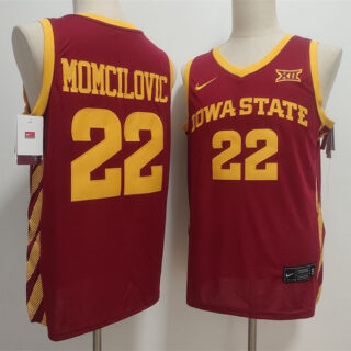 Men's Iowa State Cyclones #22 Milan Momcilovic Maroon Stitched Jersey