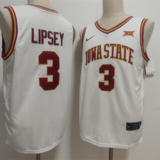 Men's Iowa State Cyclones #3 Tamin Lipsey White 2025 Vapor Limited Stitched Football Jersey