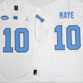 Men's North Carolina Tar Heels #10 Drake Maye White 2026 F.U.S.E. Limited College Stitched Jersey