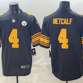 Men's Pisttburgn Steelers #4 DK Metcalf Black Color Rush Vapor Untouchable Limited Stitched Football Jersey