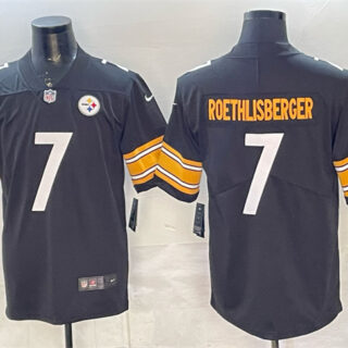Men's Pisttburgn Steelers #7 Ben Roethlisberger Black Vapor Untouchable Limited Stitched Football Jersey