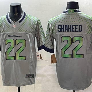 Men's Seattle Seahawks #22 Rashid Shaheed Grey 2025 F.U.S.E. Rivalries Vapor Untouchable Limited Stitched Football Jersey