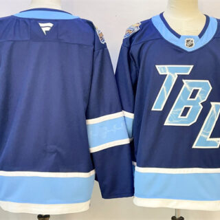 Men's Tampa Bay Lightning Blank Blue 2026 Stadium Series Stitched Jersey