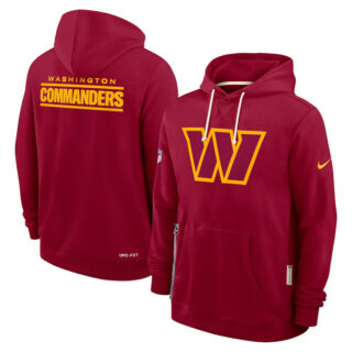 Men's Washington Commanders Maroon Sideline Standard Issue Initial Home Dri-FIT Pullover Hoodie