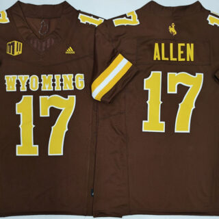 Men's Wyoming Cowboys #17 Josh Allen Brown 2026 F.U.S.E. Stitched College Football Jersey