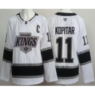 Men's Los Angeles Kings #11 Anze Kopitar White Authentic Jersey