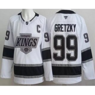 Men's Los Angeles Kings #99 Wayne Gretzky White Authentic Jersey