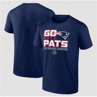 Men's New England Patriots Navy 2025 AFC Champions Hometown T-Shirt