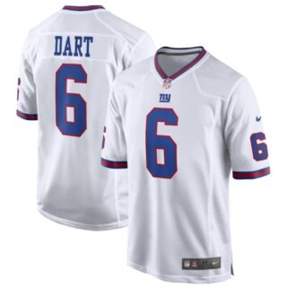 Men's New York Giants Jaxson Dart Nike White Alternate Vintage White Game Jersey