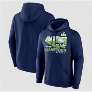 Men's Seattle Seahawks Navy 2025 NFL Champions Pullover Hoodie