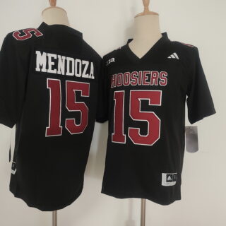 Men's Indiana Hoosiers #15 Fernando Mendoza Black Stitched Basketball Jersey
