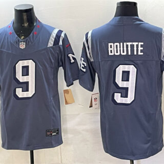 Men's New England Patriots #9 Kayshon Boutte Storm Blue 2025 F.U.S.E. Rivalries Vapor Limited Stitched Football Jersey