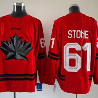 Men's Canada Hockey #61 Mark Stone Red Stitched Jersey