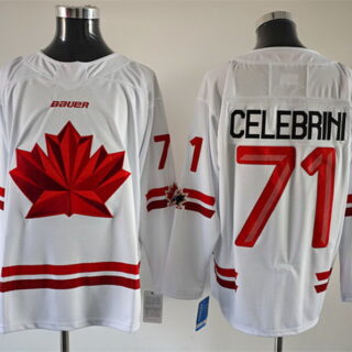 Men's Canada Hockey #71 Anthony Cirelli White Stitched Jersey