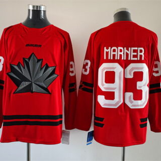 Men's Canada Hockey #93 Mitch Marner Red Stitched Jersey