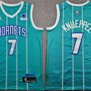 Men's Charlotte Hornets #7 Kon Knueppel Teal Icon Edition Stitched Basketball Jersey