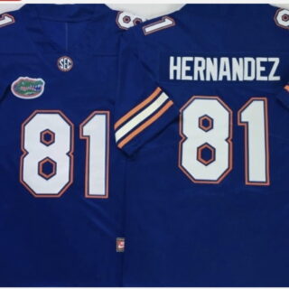 Men's Florida Gators #81 Aaron Hernandez Stitched Jersey