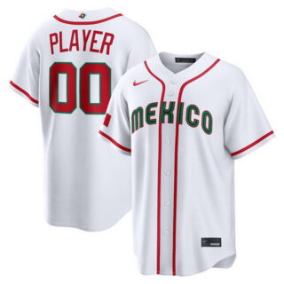 Men's Mexico Baseball ACTIVE PLAYER Custom White 2026 World Baseball Classic Home Stadium Stitched Jersey