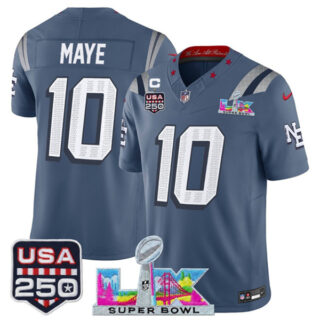 Star C Patch And Super Bowl LX Patch & USA 250' Patch Rivalries Vapor Limited Football Stitched Jersey