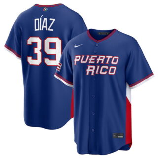 Men's Puerto Rico Baseball Blue 2026 World Baseball Classic Road Stadium Stitched Jersey