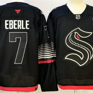 Men's Seattle Kraken #7 Jordan Eberle Black 2026 Alternate Stitched Hockey Jersey