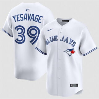 Men's Toronto Blue Jays #39 Trey Yesavage White 2024 Home Limited Stitched Baseball Jersey