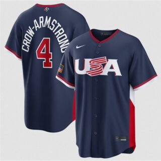 Armstrong Navy 2026 World Baseball Classic Road Stadium Stitched Jersey