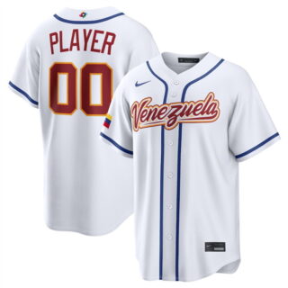 Men's Venezuela Baseball Active Player Custom White 2026 World Baseball Classic Home Stadium Stitched Jersey