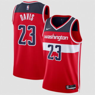 Men's Washington Wizards #23 Anthony Davis Red 2026 Icon Edition Stitched Basketball Jersey