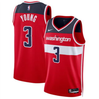 Men's Washington Wizards #3 CJ McCollum Red Icon Edition Stitched Basketball Jersey