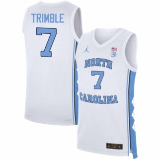 Men's North Carolina #7 Seth Trimble White High School Jerseys