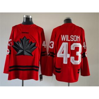 Men's Canada Hockey #43 Tom Wilson Red Stitched Jersey