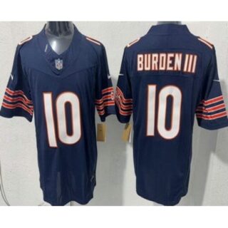 Men's Chicago Bears #10 Luther Burden III Limited Navy FUSE Vapor Jersey