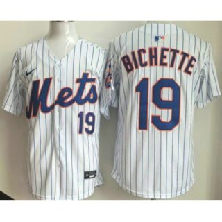 Men's New York Mets #19 Bo Bichette White Limited Jersey