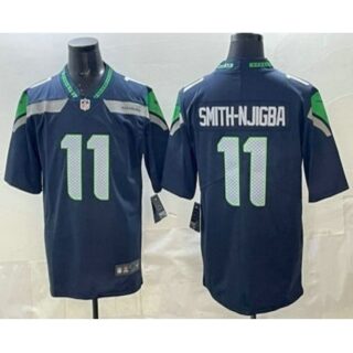 Men's Seattle Seahawks #11 Jaxon Smith Njigba Limited Navy Vapor Jersey