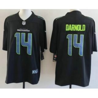 Men's Seattle Seahawks #14 Sam Darnold Limited Black Fashion Vapor Jersey