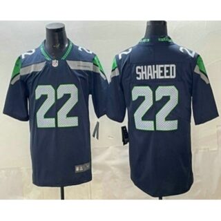 Men's Seattle Seahawks #22 Rashid Shaheed Limited Navy Vapor Jersey