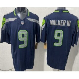 Men's Seattle Seahawks #9 Kenneth Walker III Limited Navy FUSE Vapor Jerseys