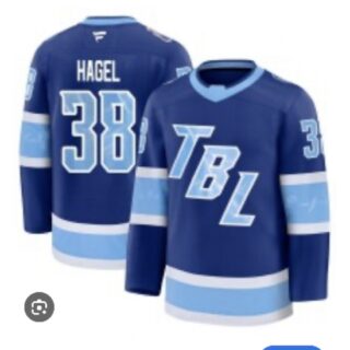 Men's Tampa Bay Lightning #38 Brandon Hagel Blue 2026 Stadium Series Stitched Jersey