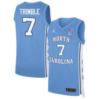 Men's North Carolina #7 Seth Trimble Carolina Blue Alumni Jerseys