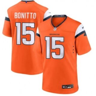 Youth Denver Broncos #15 Nik Bonitto Orange 2024 Stitched NFL Jersey